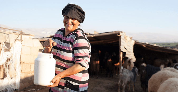 Agricultrice soutenue par le partenaire Société pour la protection de la nature au Liban (SPNL). Photo : ONU Femmes / Joe Saade et Ghinwa Daher.